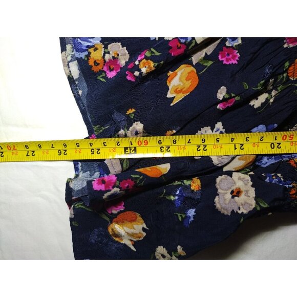 Lauren Ralph Lauren Black Label Shianeta Floral Print Tie Blouse Small Womens L/ - Picture 11 of 11